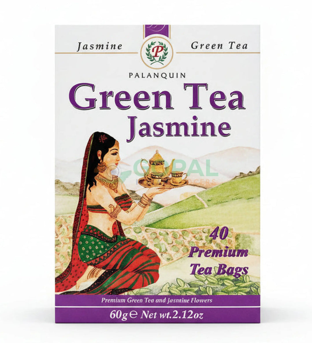 Palanquin Green Tea Jasmine 60g (40 Bags) - Tea