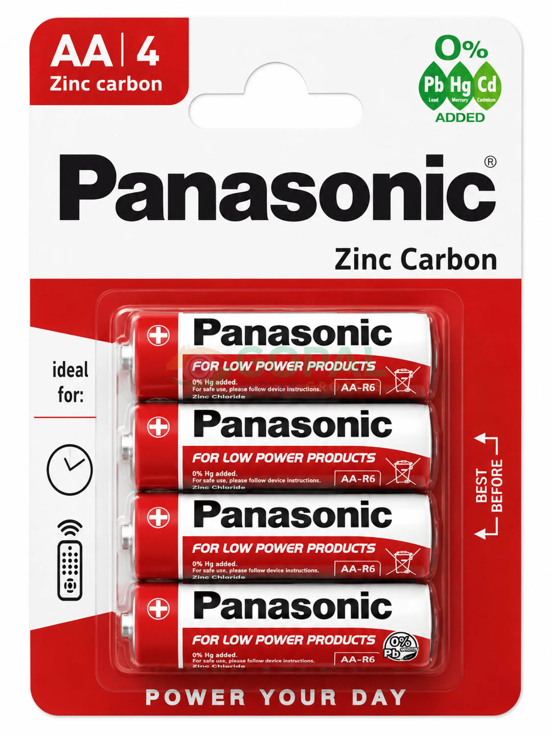 Panasonic Zinc Carbon AA Batteries (4-Pack) - Other Essentials