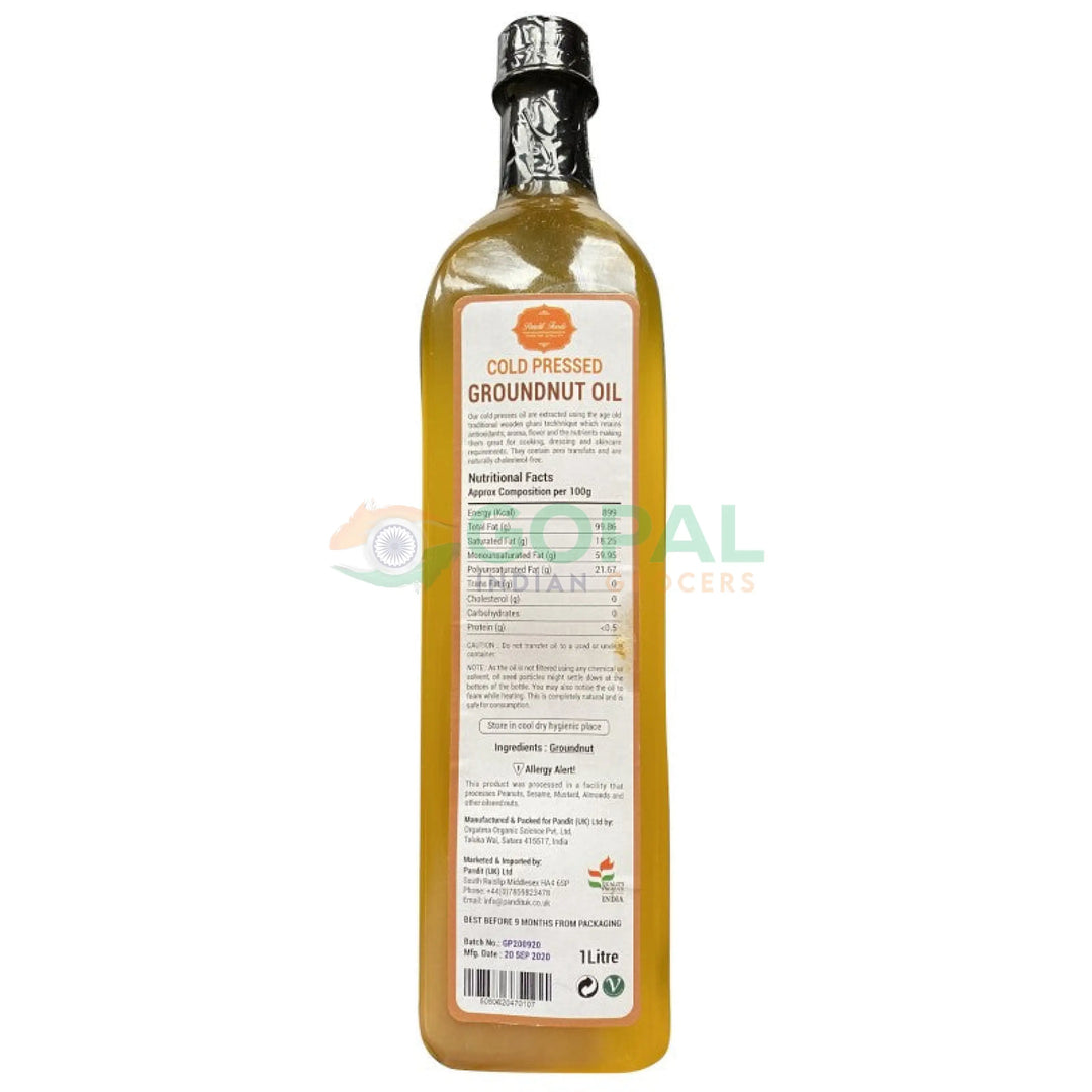 Pandit Foods Cold Pressed Groundnut Oil 1 Lit - Oils