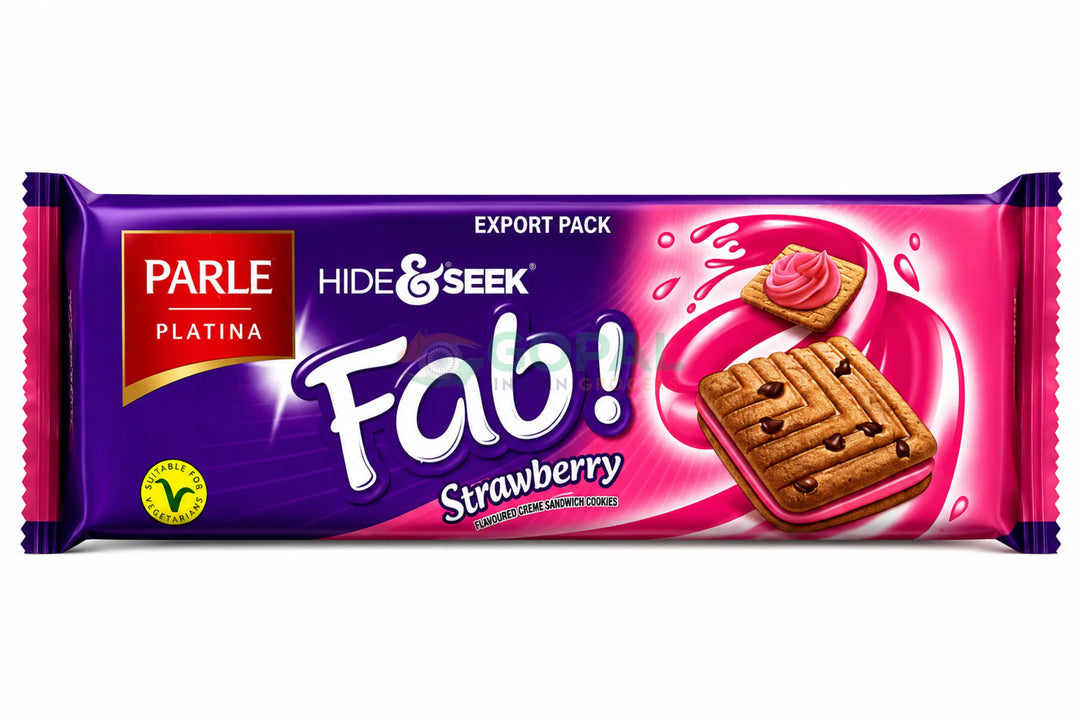 Parle Hide & Seek Fab Strawberry 112g - Biscuits & Cookies