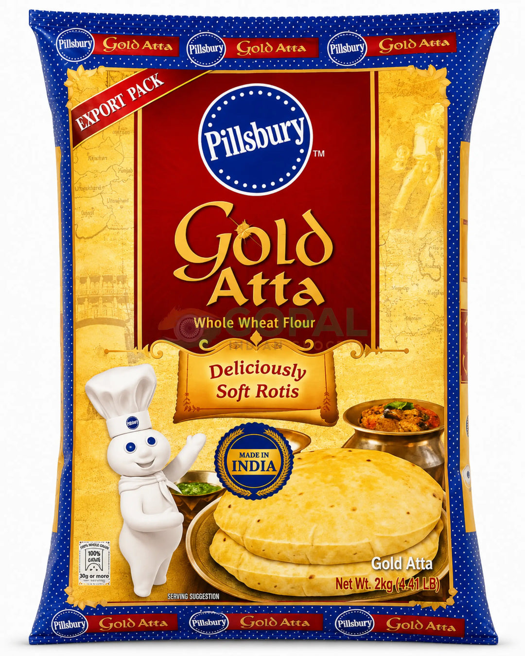 Pillsbury Gold Atta 10Kg - Chappati Flour