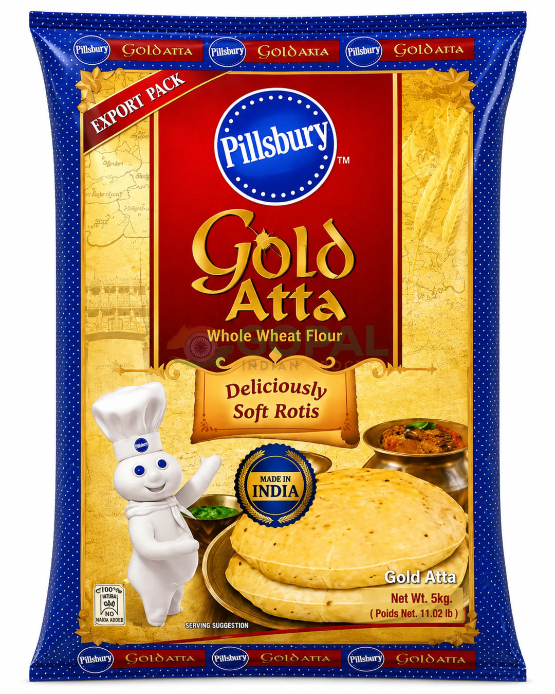Pillsbury Gold Atta 5Kg - Chappati Flour
