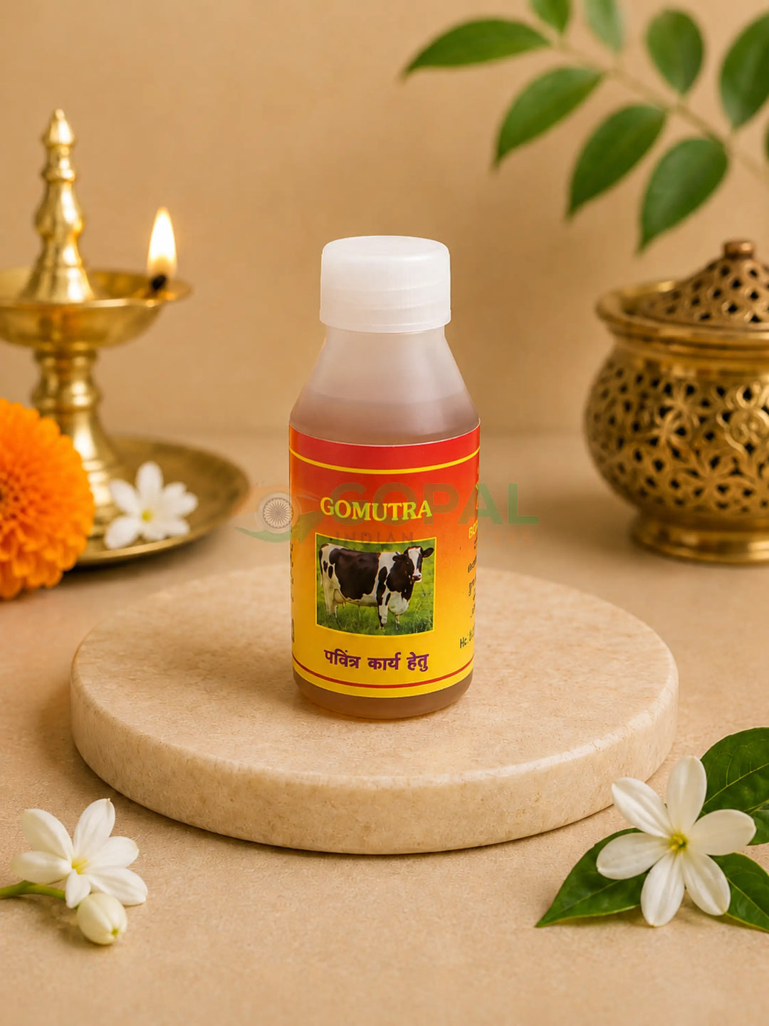 Pure Gomutra (Sacred Cow Urine for Pooja Use) 50ml - Pooja Essentials