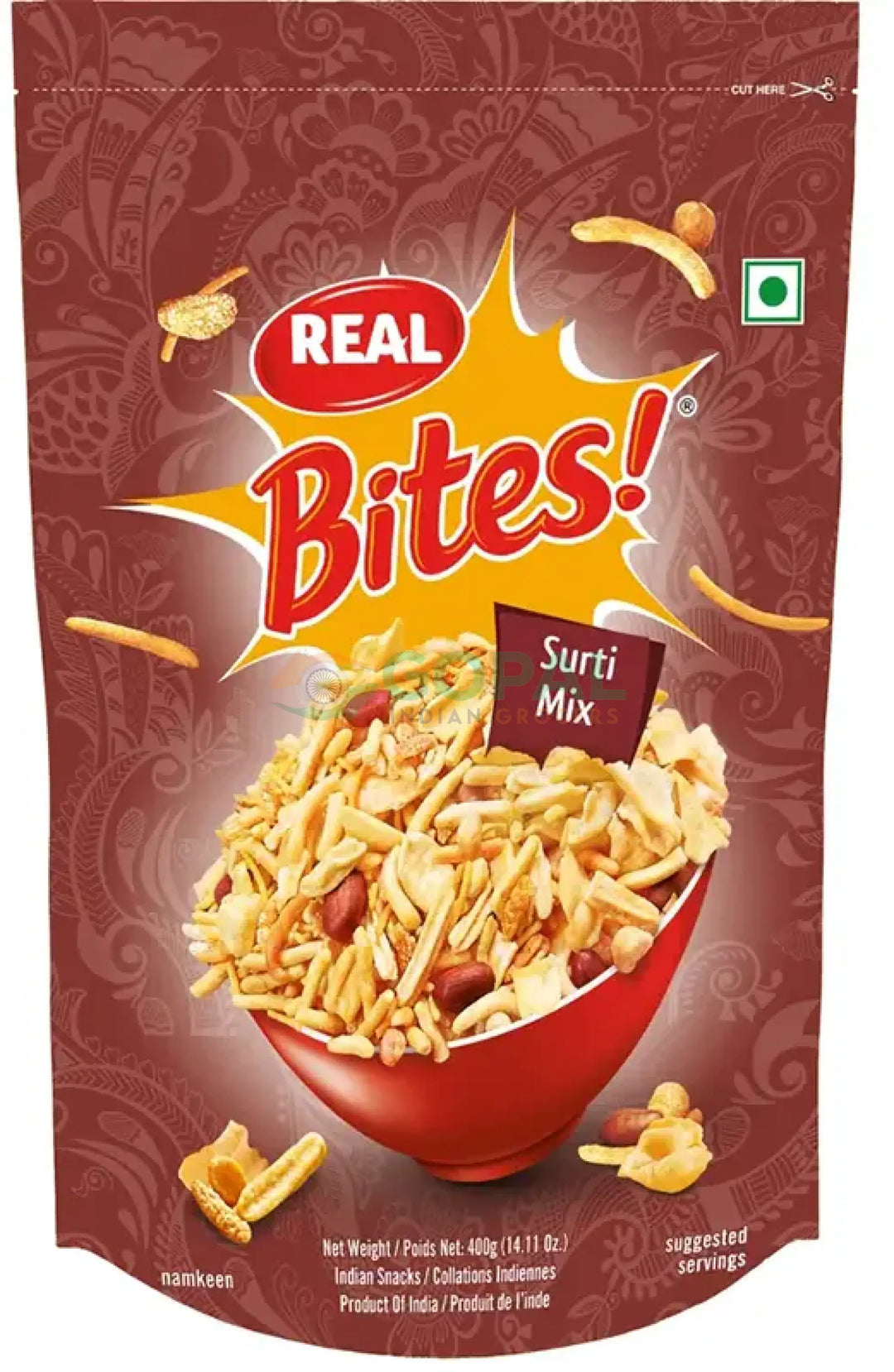 Real Bites Surati Mix 400g - Numkeen Mix