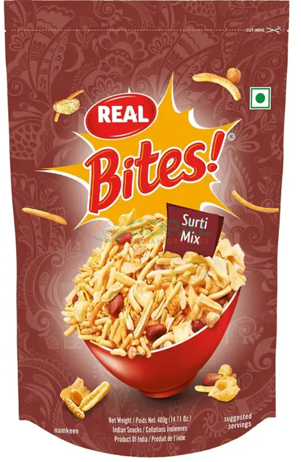 Real Bites Surati Mix 400g - Numkeen Mix