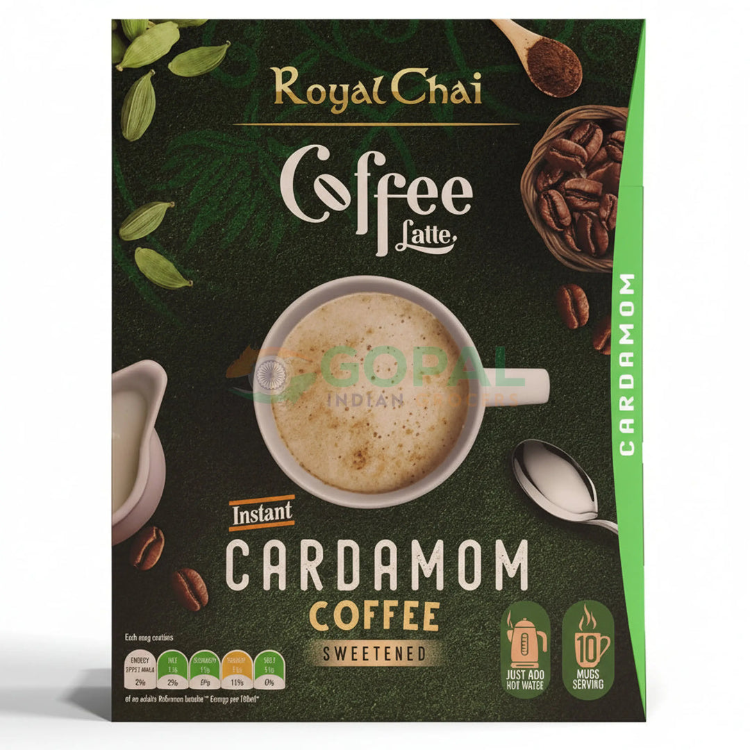 Royal Chai Coffee Latte Cardamom Sweetened 180g (Sachets) - Coffee