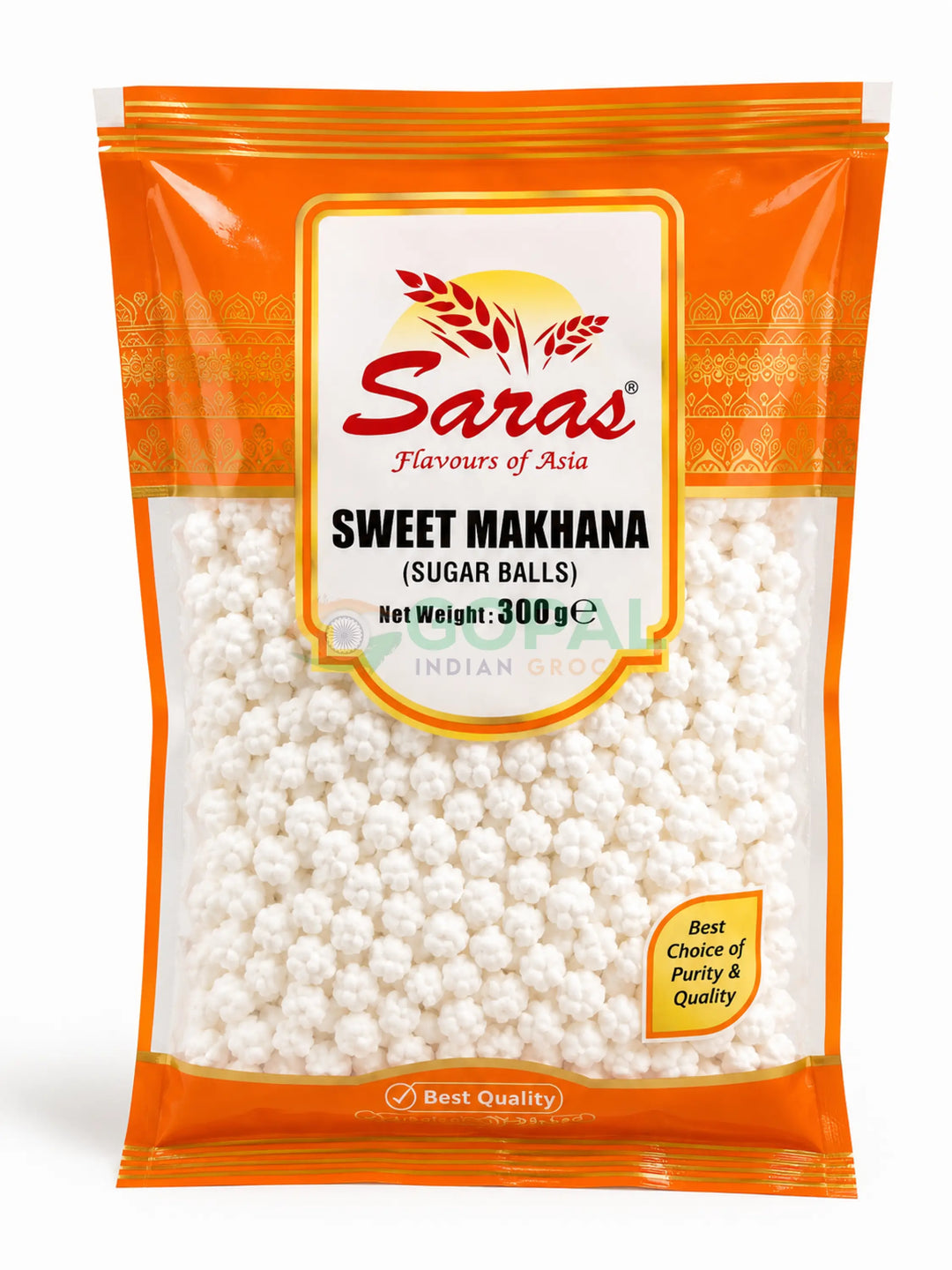 Saras Sweet Makhana (Sugar Balls) 300g - Prasad