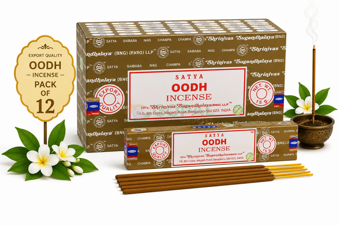 Satya Oodh Incense Sticks (Pack of 12 Boxes – 15g Each) - Incense / Dhoop