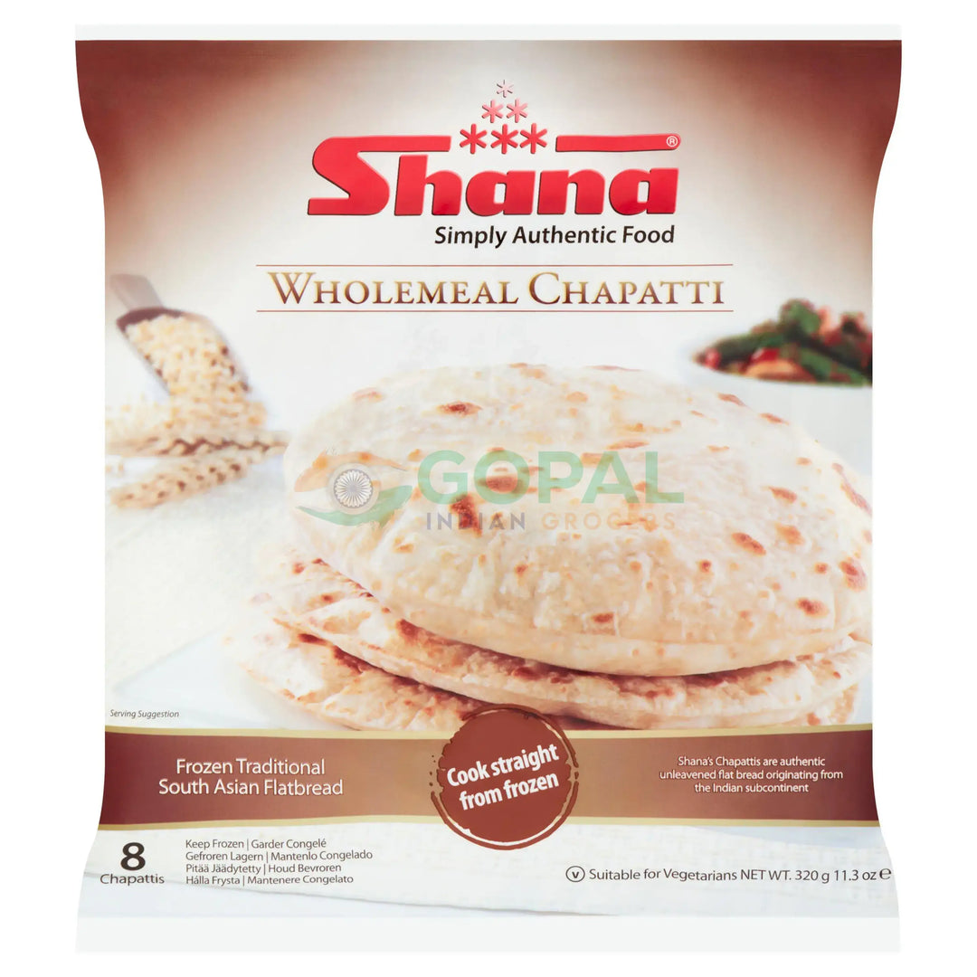 Shana Wholemeal Plain Chappatti 8 pcs