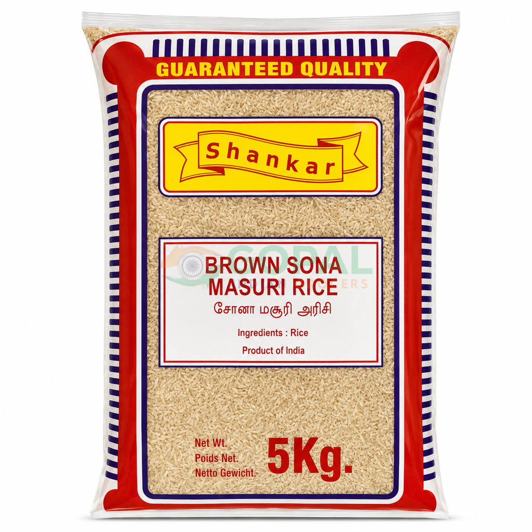 Shankar Brown Sona Masoori Rice 5Kg - Other Rices