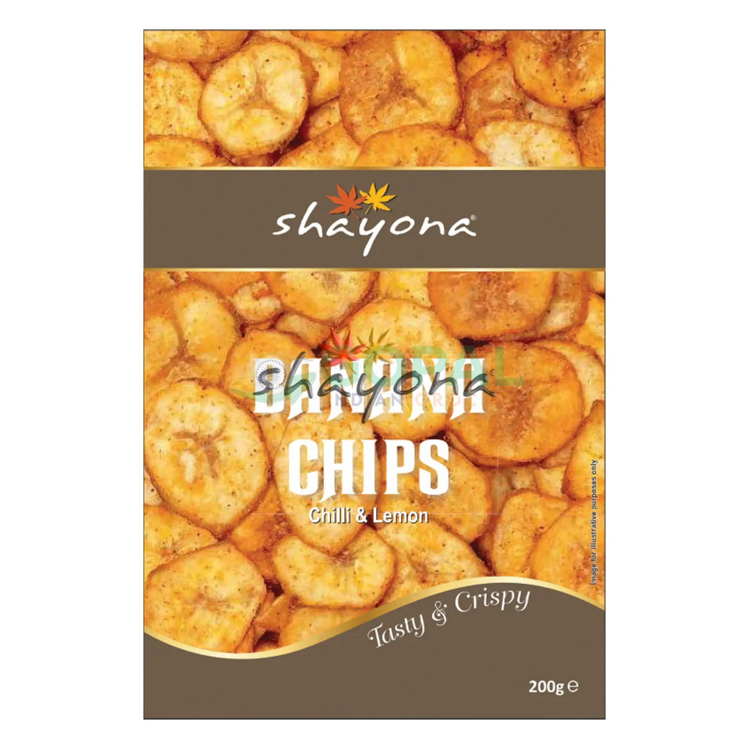 Shayona Banana Chips Chilli & Lemon 200g - Farali Snacks
