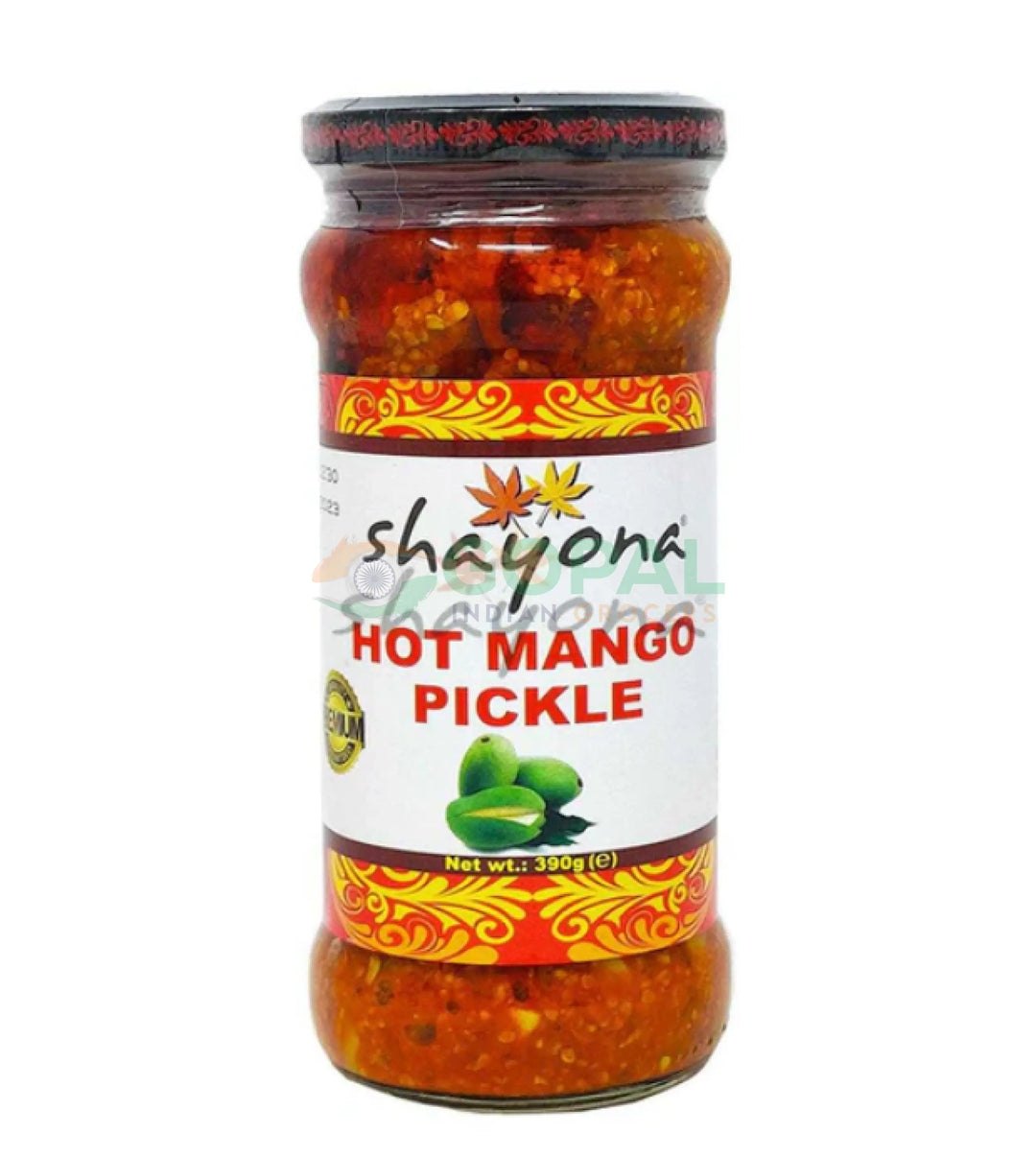 Shayona Hot Mango Pickle 390g - Pickles