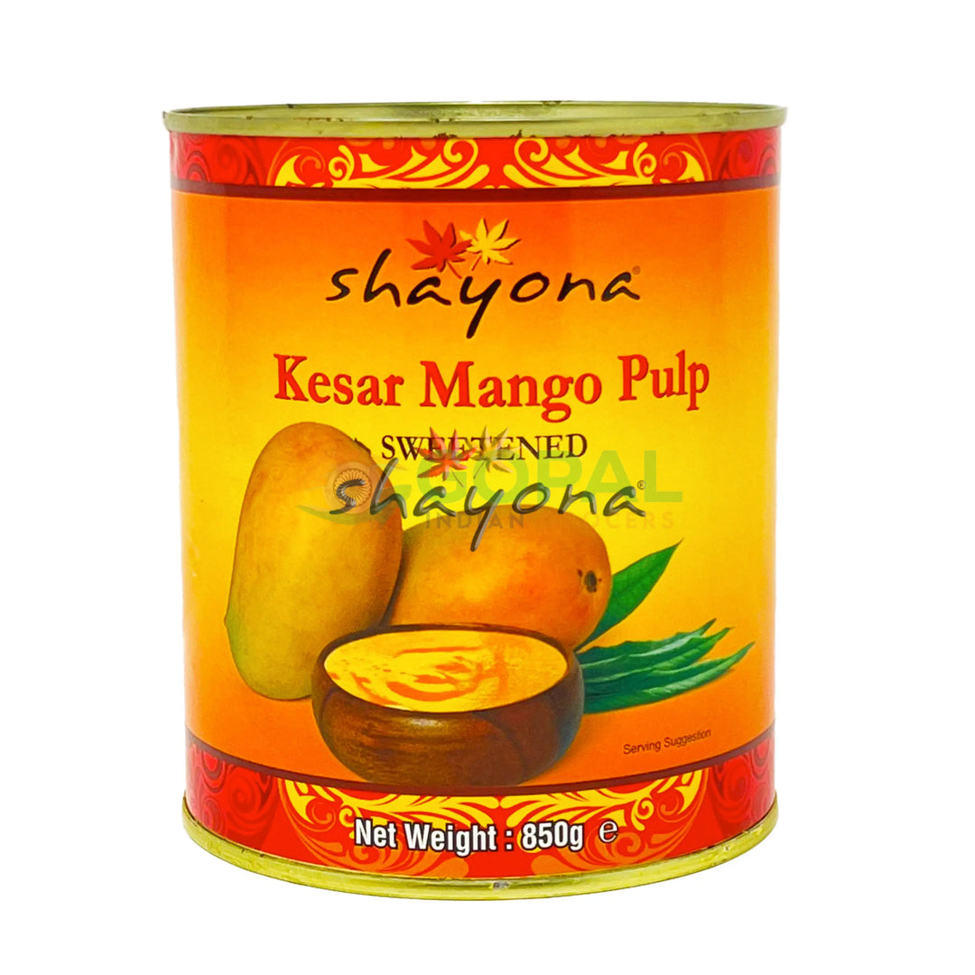 Shayona Kesar Mango Pulp 850g - Canned Pulp
