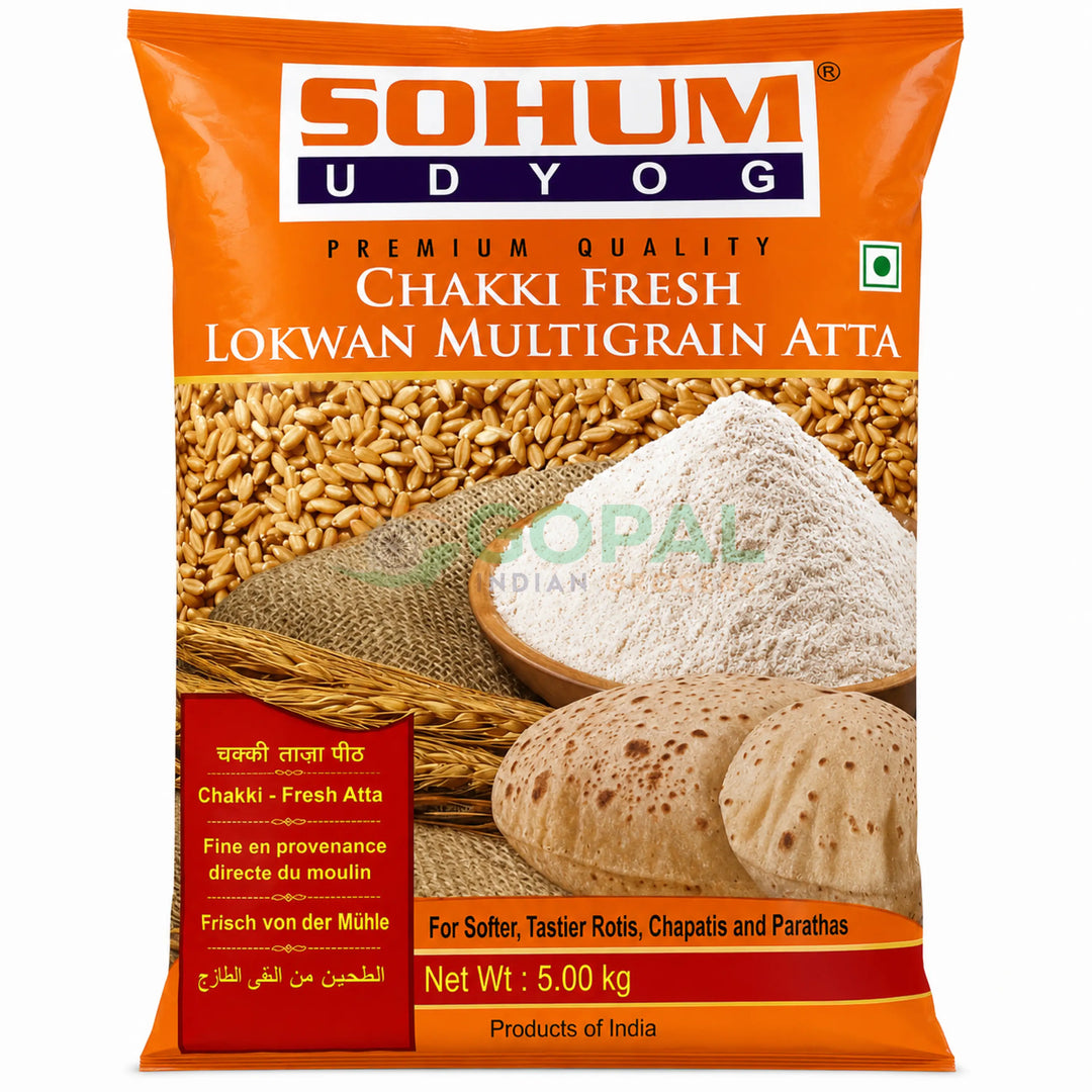 Sohum Lokwan Multigrain Atta 5kg - Chappati Flour