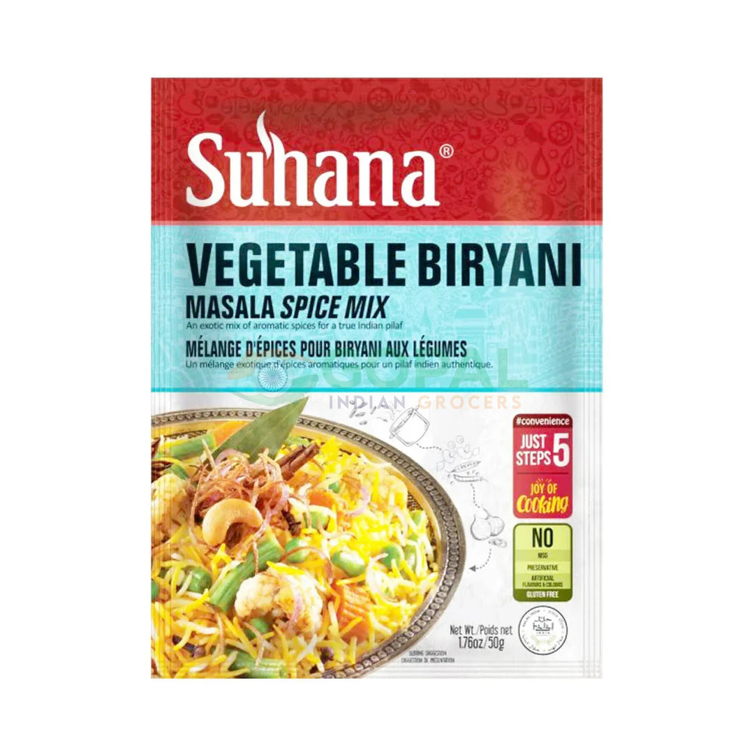 Suhana Vegetable Biryani Spice Mix 50g - Ready Mixes