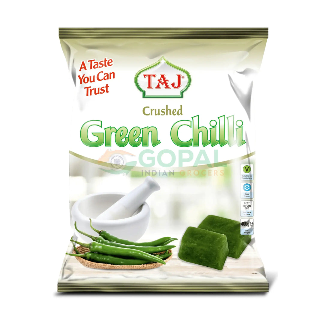 Taj Crushed Green Chillies 400g