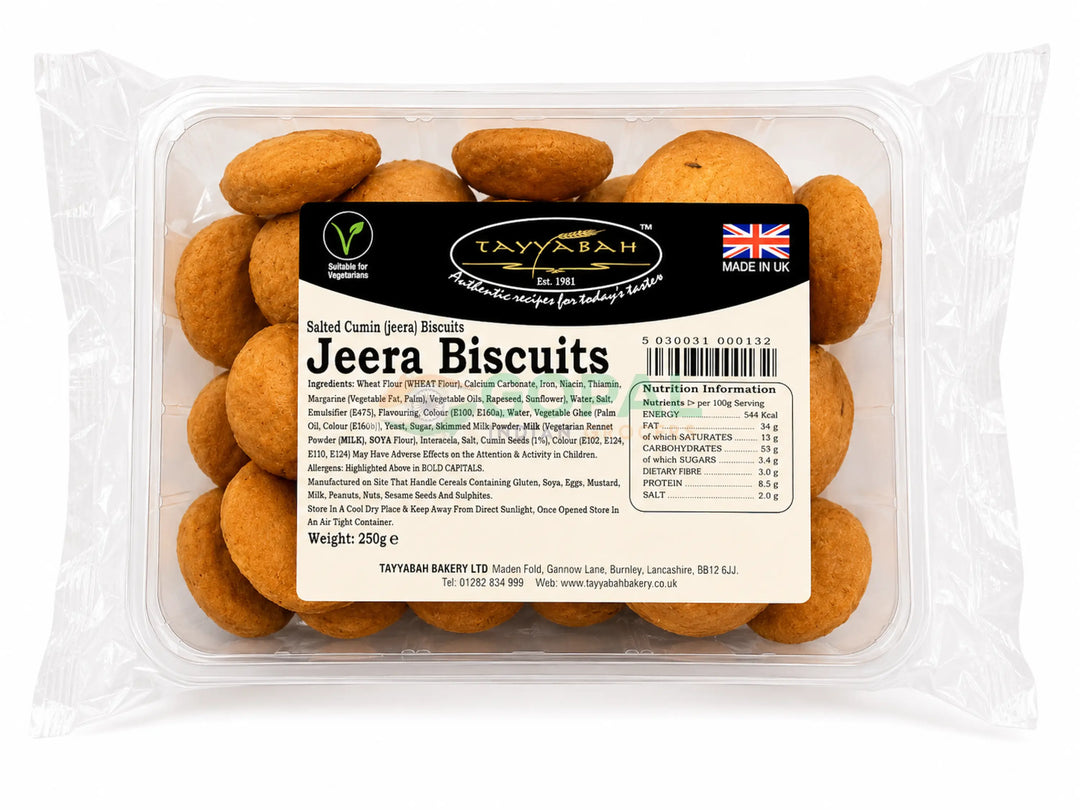 Tayyabah Jeera Biscuits 250g - Biscuits & Cookies