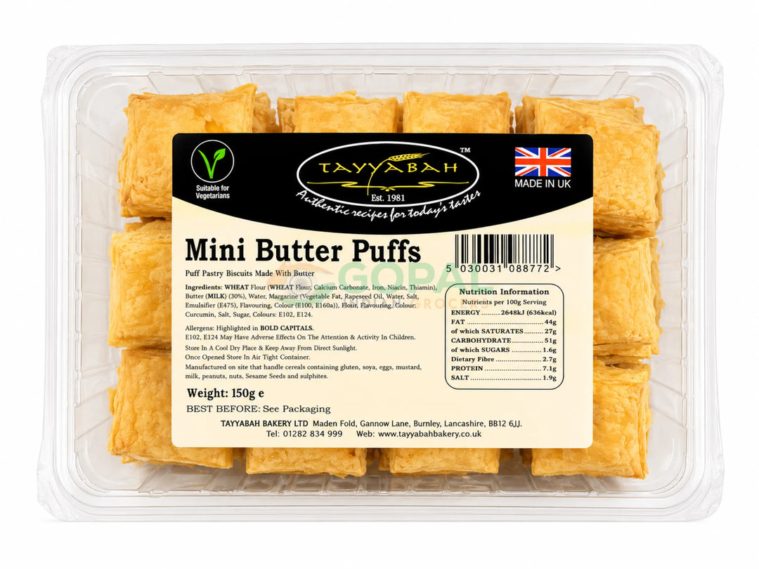 Tayyabah Mini Butter Puffs 150g - Khari & Rusk