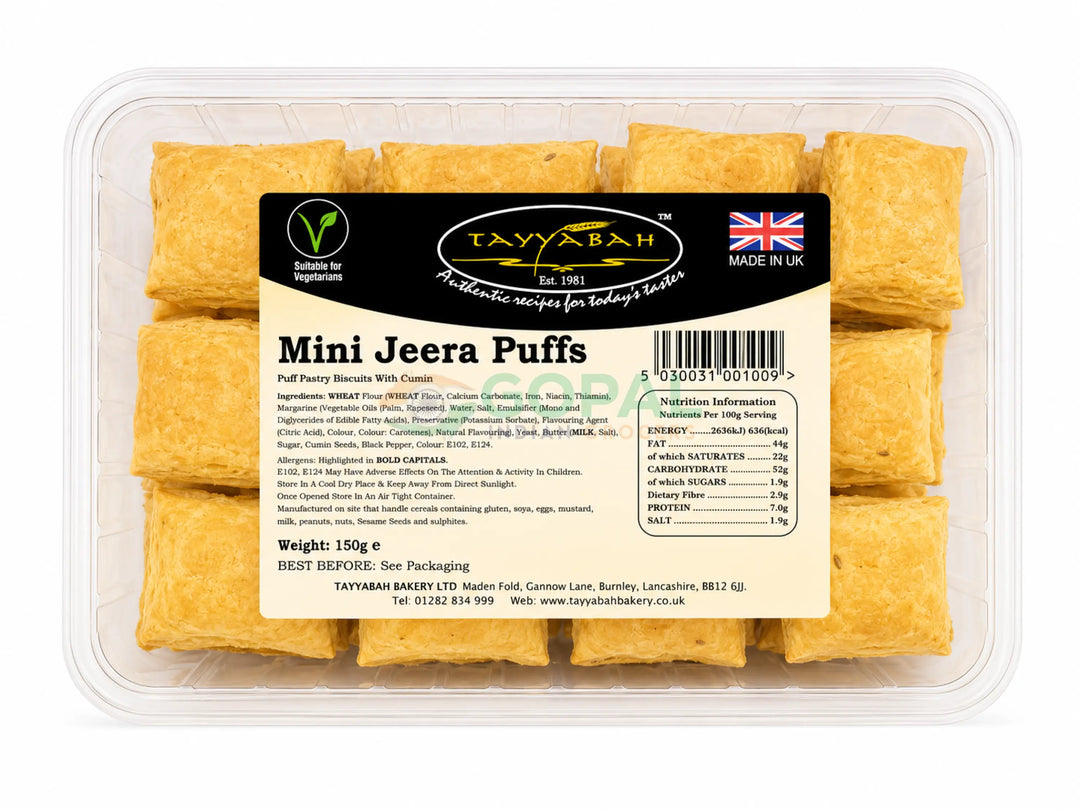 Tayyabah Mini Jeera Puffs 150g - Khari & Rusk