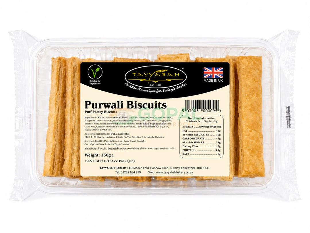 Tayyabah Purwali Biscuits 150g - Khari & Rusk