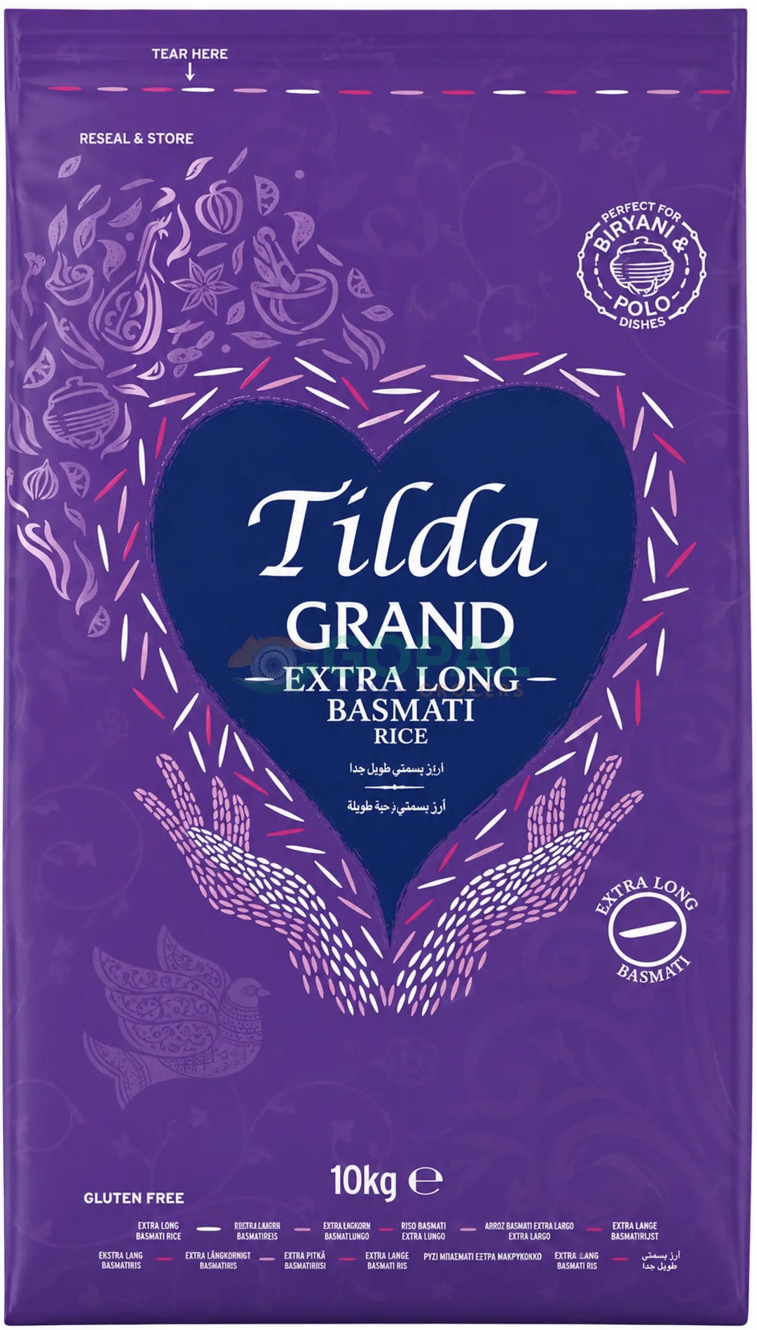 Tilda Grand Extra Long Basmati Rice 10Kg - Basmati Rice