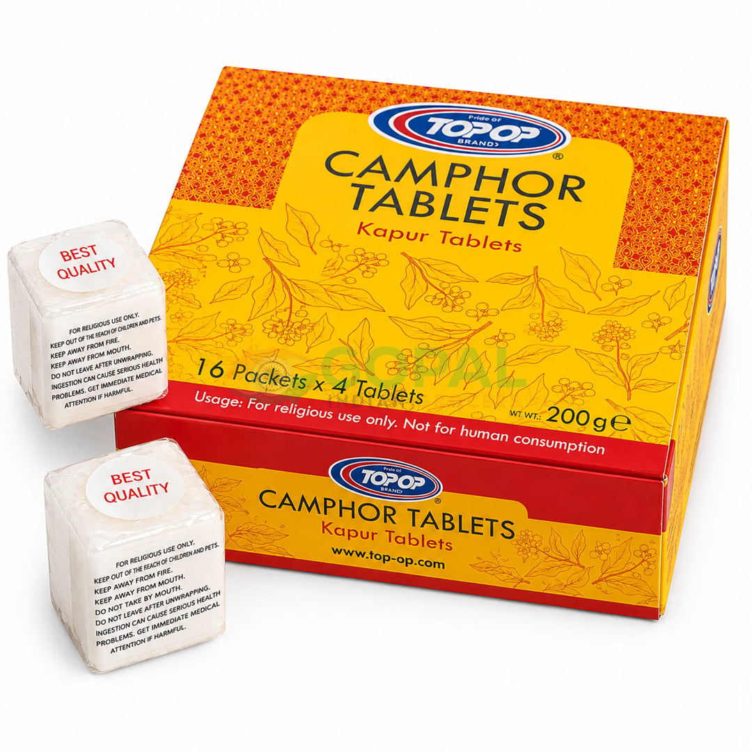 Top Op Camphor Tablets (Kapur) 200g - Pooja Essentials