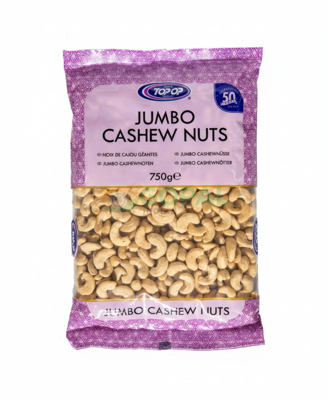 Top Op Cashew Nuts Jumbo 750g - Nuts