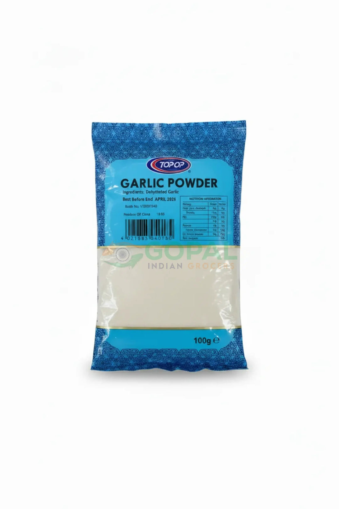 Top Op Garlic Powder 100g - Ground Spices