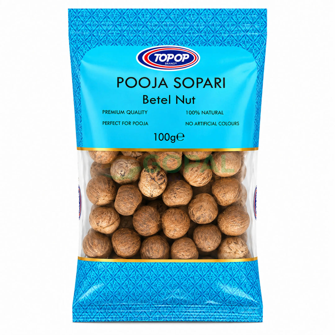 Top Op Pooja Sopari (Betel Nut) 100g - Pooja Essentials