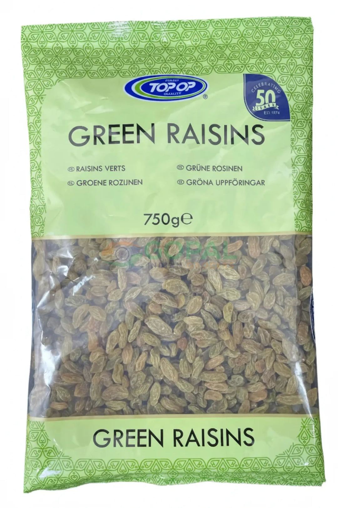 Top Op Raisins Green 750g - Dried Fruits