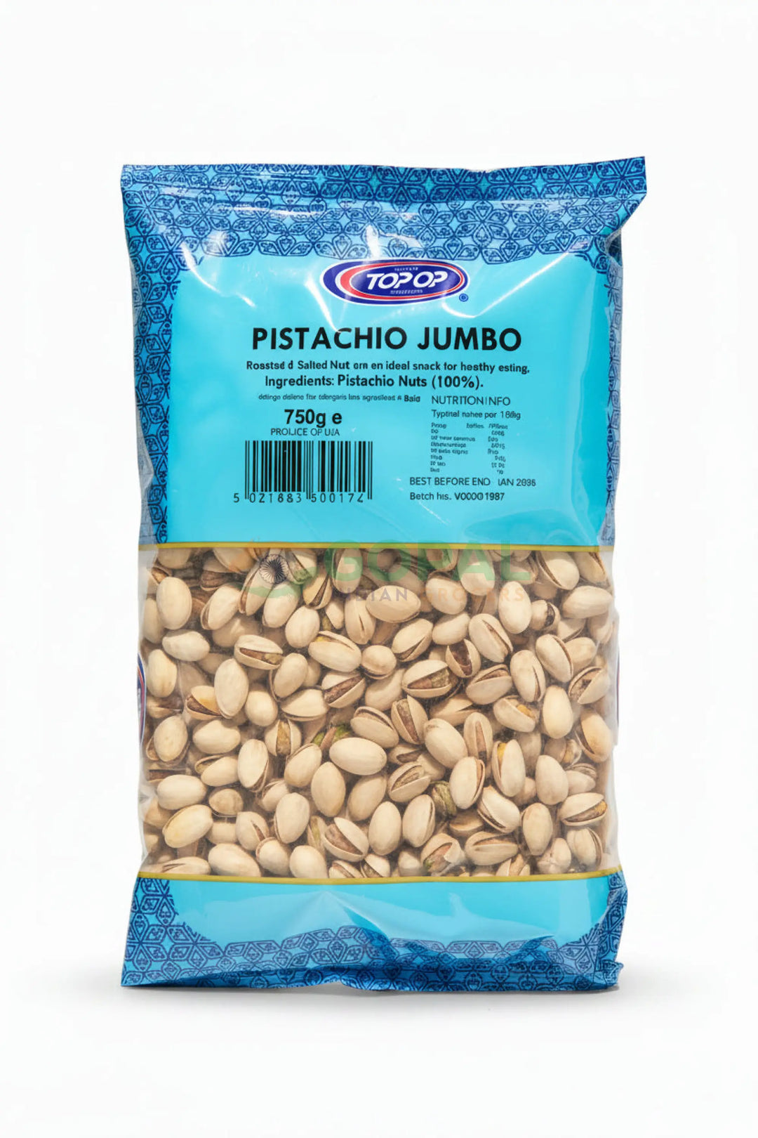 Top Op Roasted & Salted Pistachios 750g - Nuts