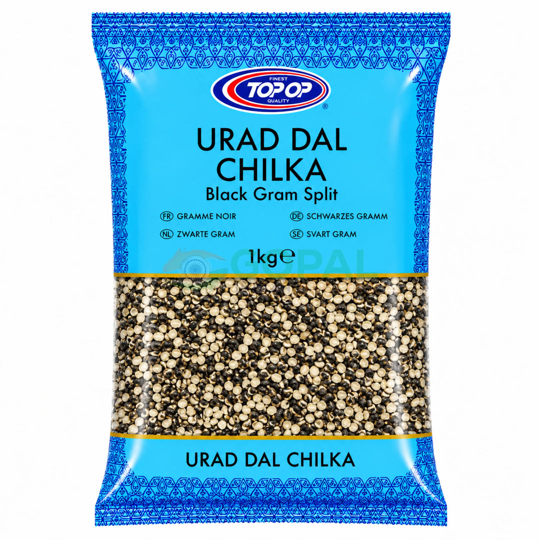 Top Op Urid Dal Chilka 1Kg - Lentils (Split Dal)