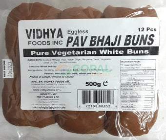 Vidhya Pav Bhaji Buns 500g (12Pcs) - Pizza Base & Buns