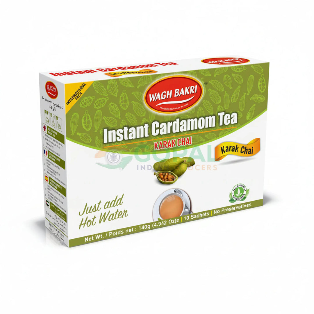 Wagh Bakri Instant Tea Premix Cardamom 140g - Tea