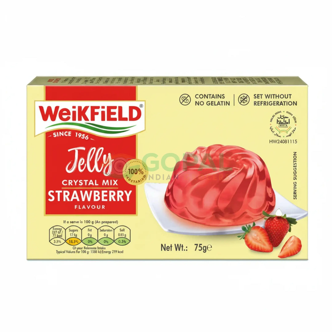 Weikfield Vegetarian Jelly Strawberry 75g - Jelly