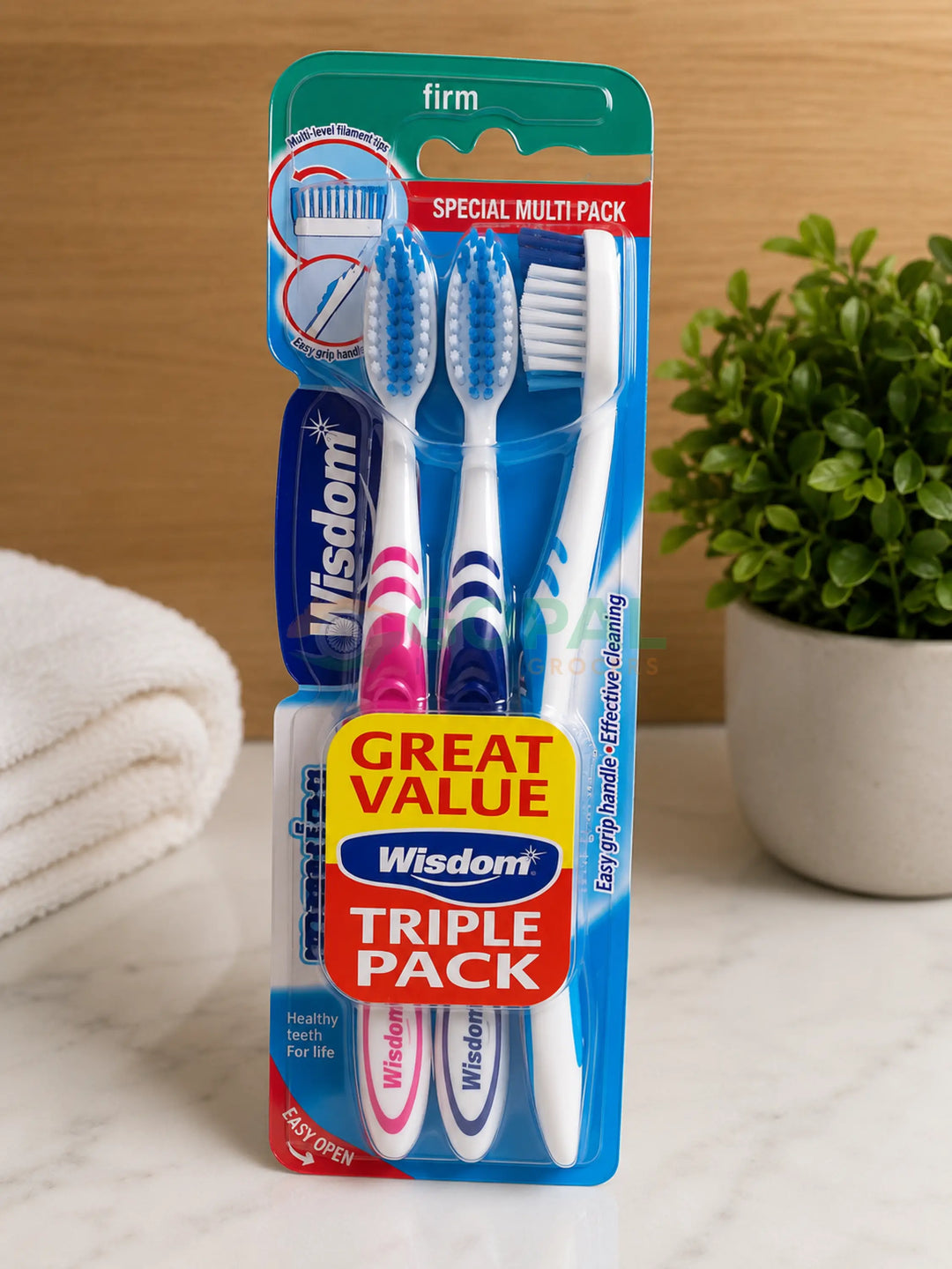 Wisdom Toothbrush Triple Pack (Firm) - Dental Care