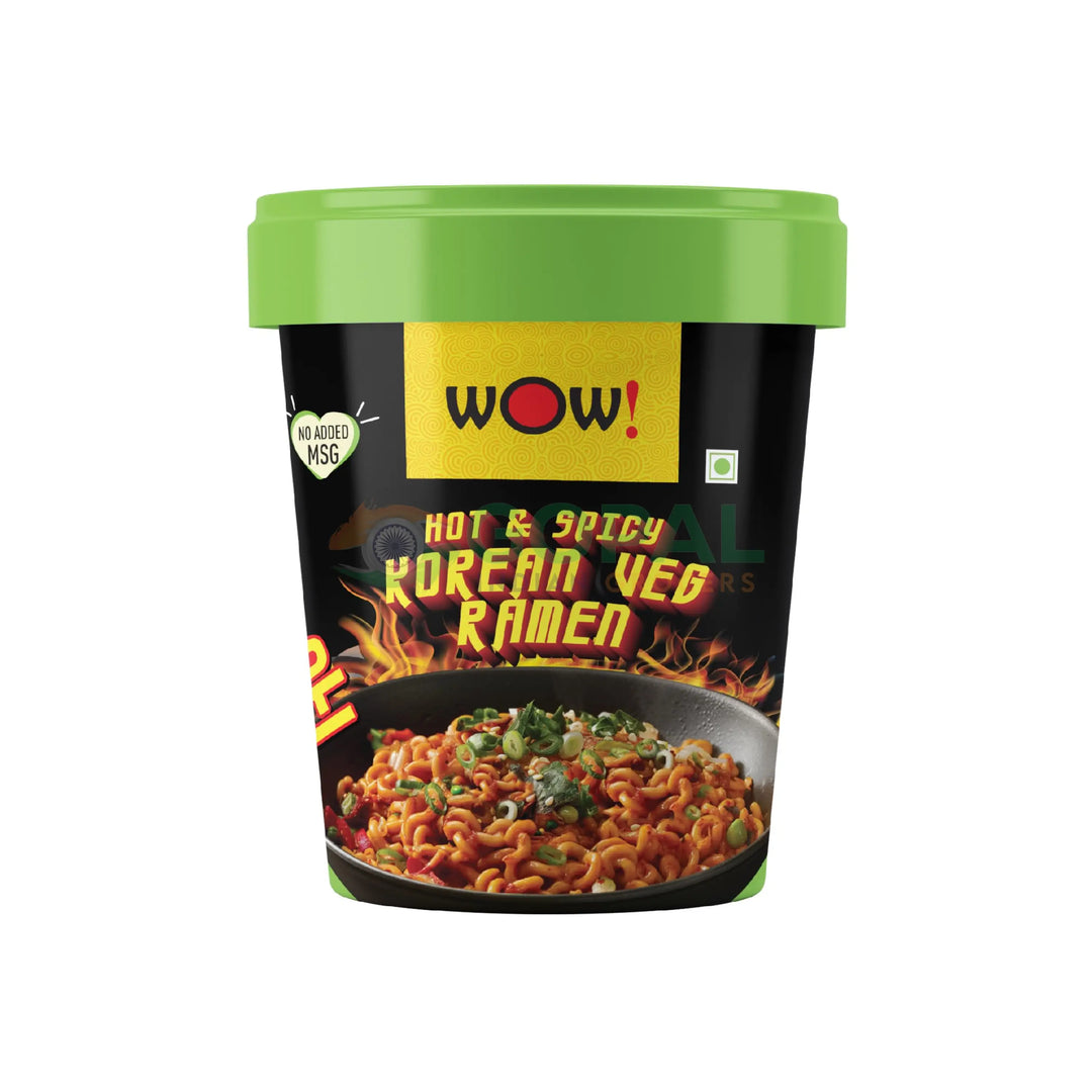 Wow Hot & Spicy Korean Veg Ramen 90g - Instant Meals