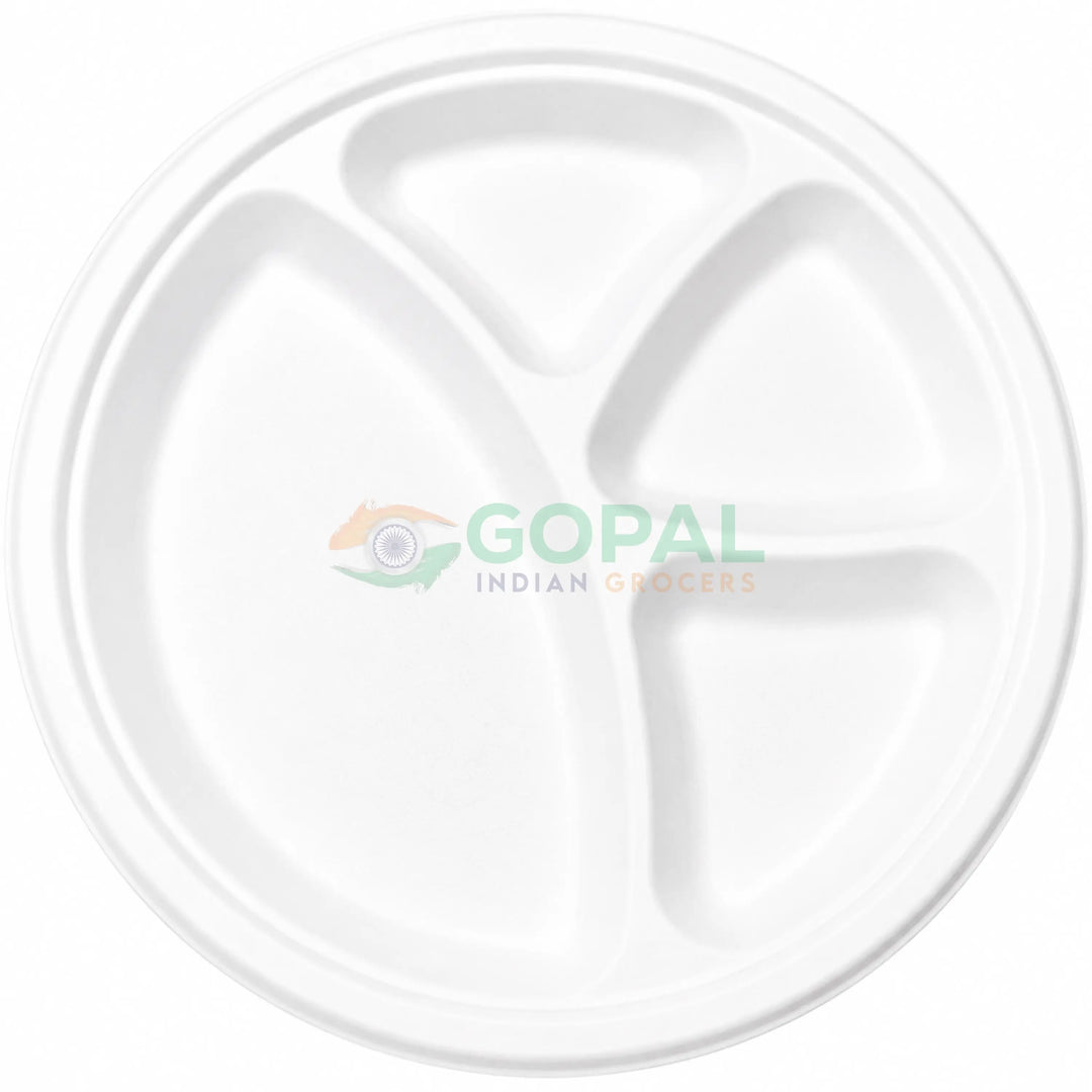Wrap n Pac 12’’ 4 Compartment Biodegradable Plate 50 PCS - Disposables