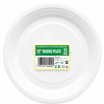 Wrap n Pac 12’’ Round Plate 25 PCS - Disposables