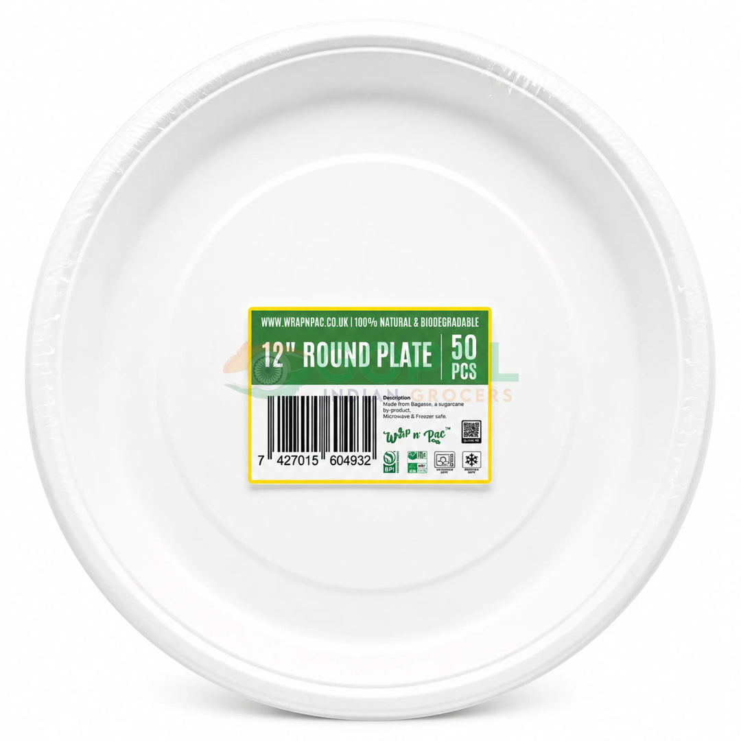 Wrap n Pac 12’’ Round Plate 50 PCS - Disposables